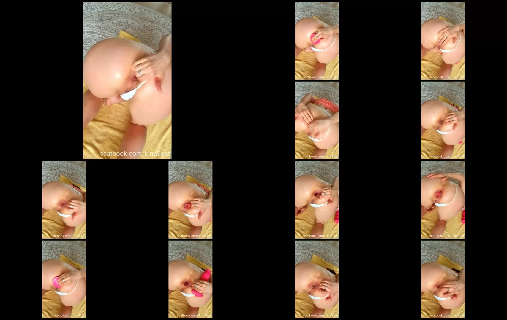 Scatlina biggest anal prolapse and gape hard stretching in doggy pose-Dildo, Fisting, GapingAss, ...